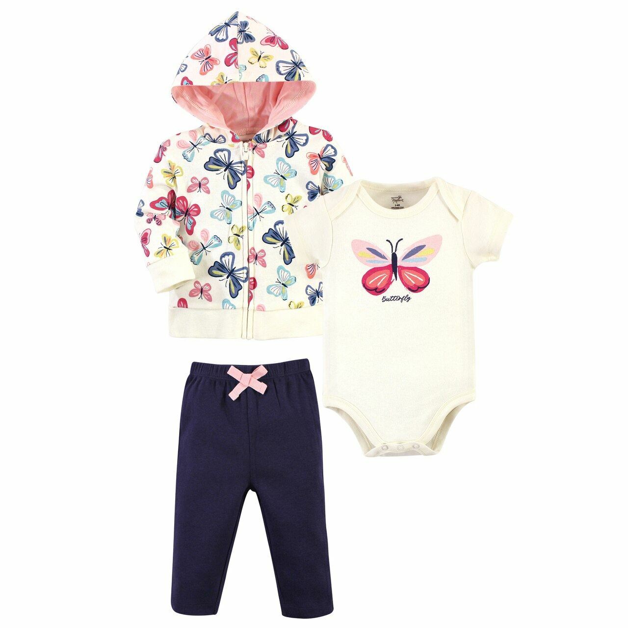 Touched by Nature Hoodie, Bodysuit and Pant, Bright Butterflies