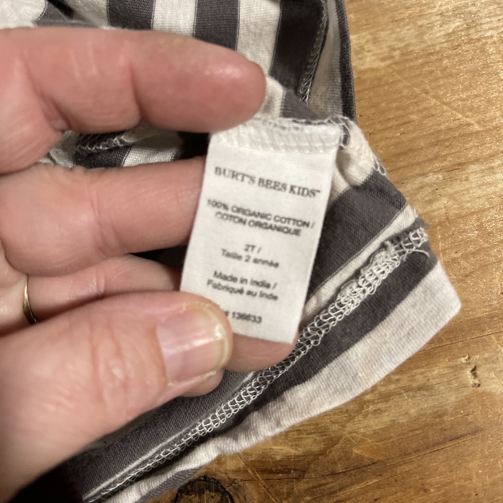 BURT’S BEES BABY 100% Organic Girls 2T Stripped Textured Dress With Hood!