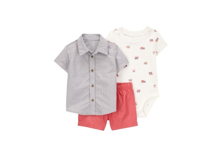 Baby Boy Carters 3 Piece Matching Set Vehicles Stripes Multiple Sizes🚗