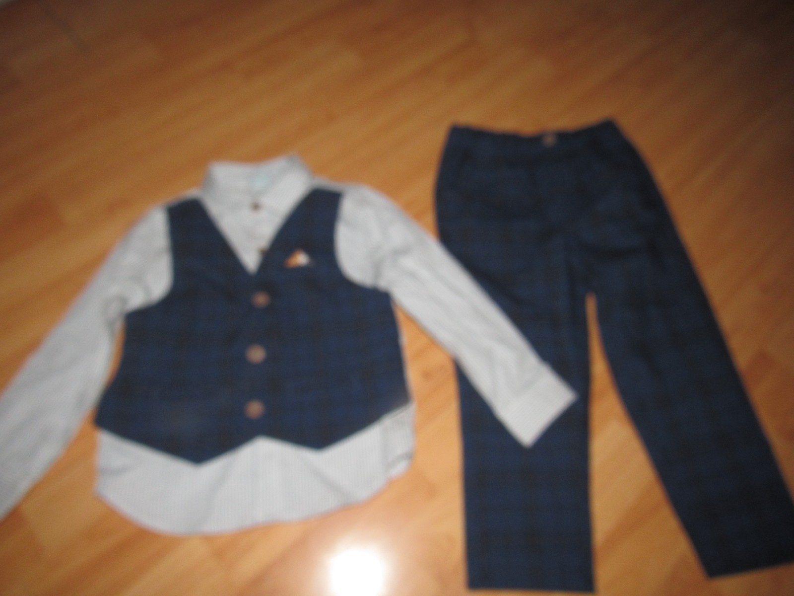 Brand New LITTLE LAD Boy’s 3T Months Dress Outfit Pants Shirt w/ Attached Vest