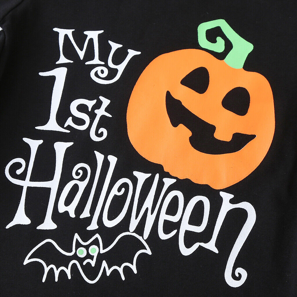 Halloween Newborn Toddler Baby Boys Girls Cosplay Bat Costume Romper Hat Outfits