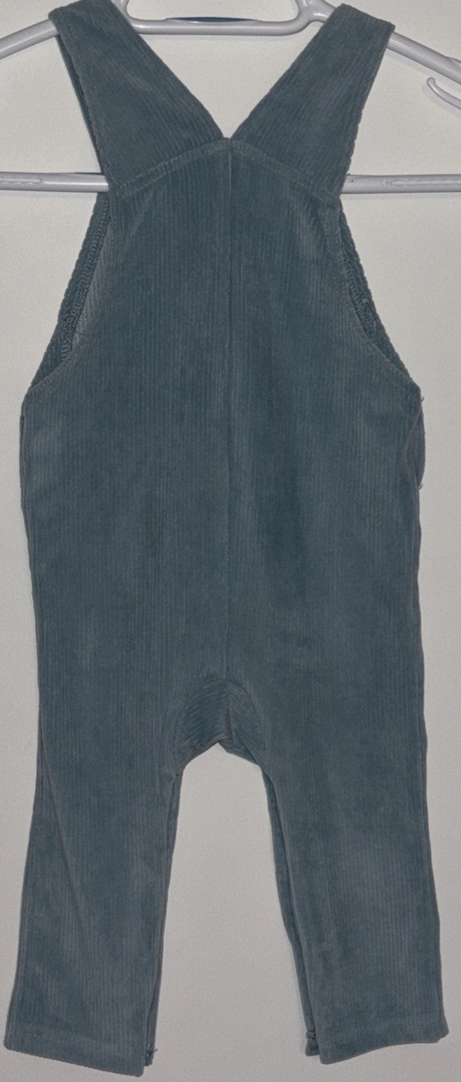 Rare 18 Months Baby Starters Boys Little Cowboy Corduroy Blue Overalls Snaps