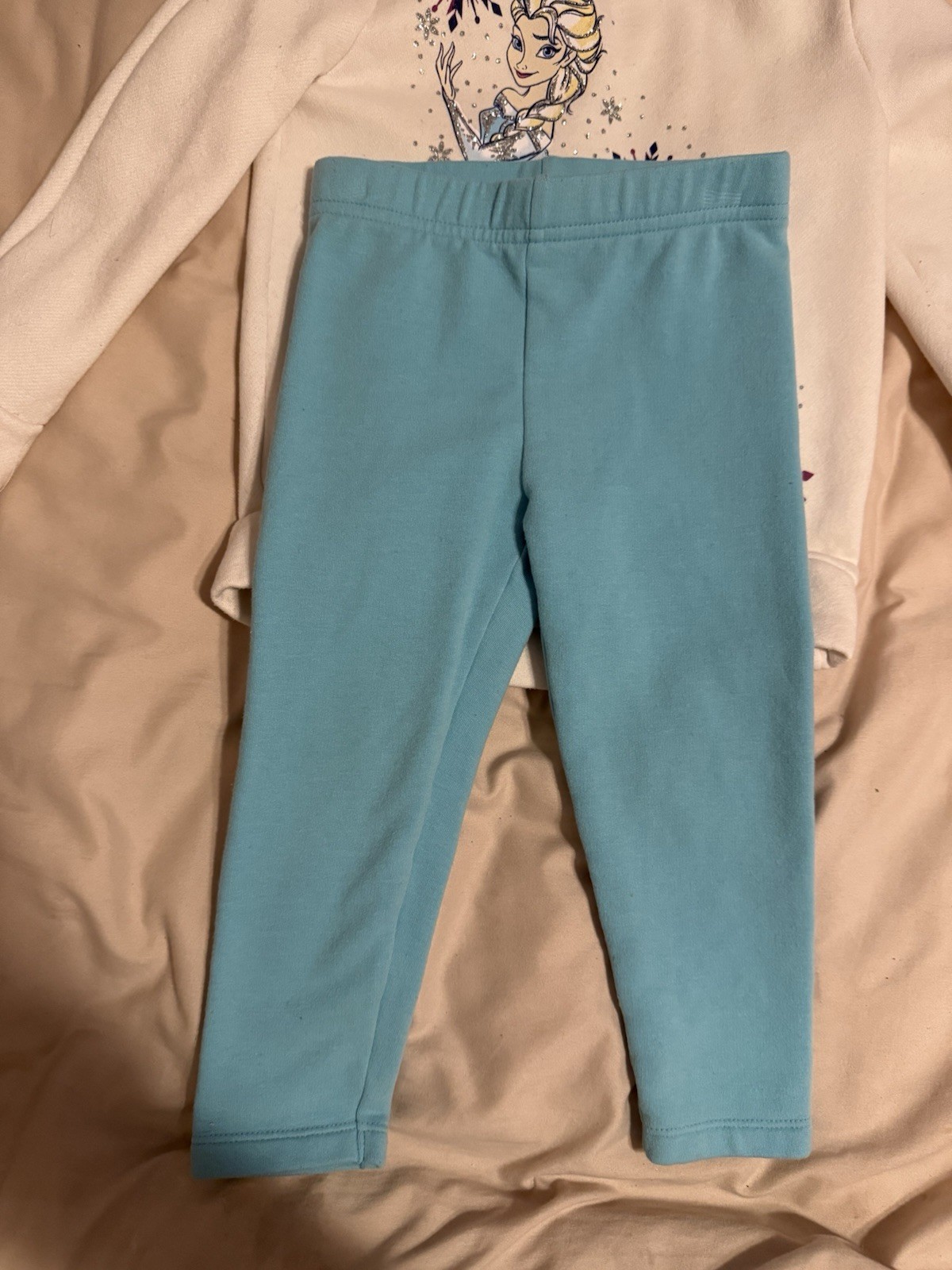 Disney Jumping Beans Frozen Elsa 2T Sweatshirt Leggings Set girls glitter fleece