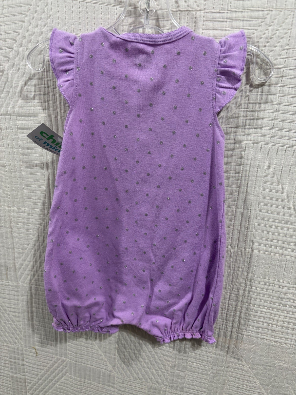 Child Of Mine Purple Unicorn Knit Short Outfit Size 12 M New