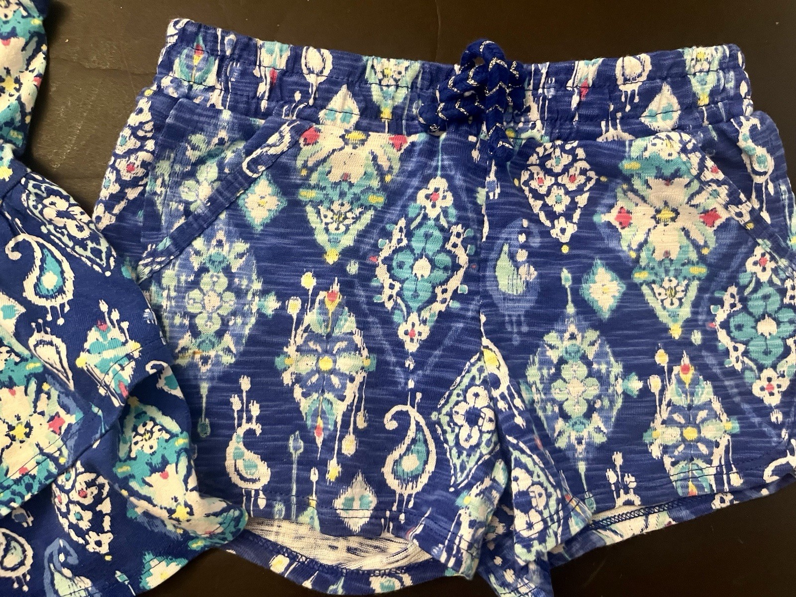 NWT Girls 5T Gymboree TRUE BLUE SUMMER Cotton IKAT Ruffle Swing TANK & SHORTS