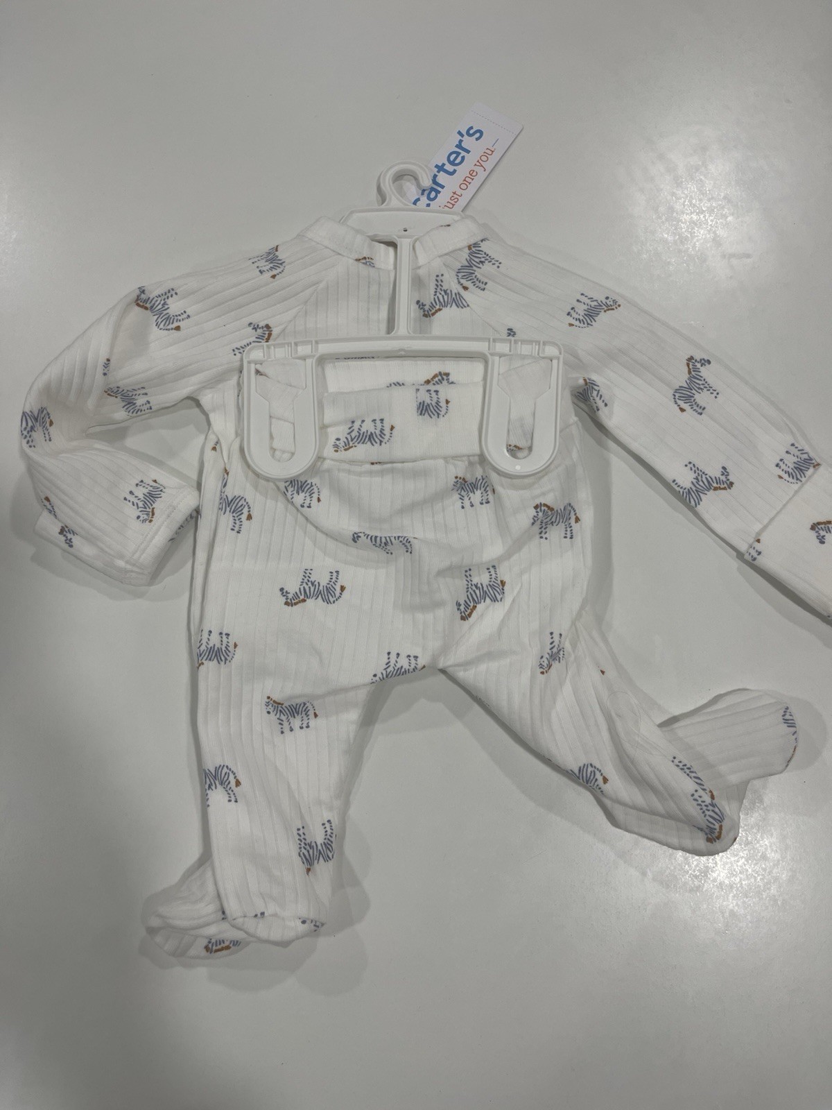 Carters New Born Baby 2 Piece Zebra Outfit