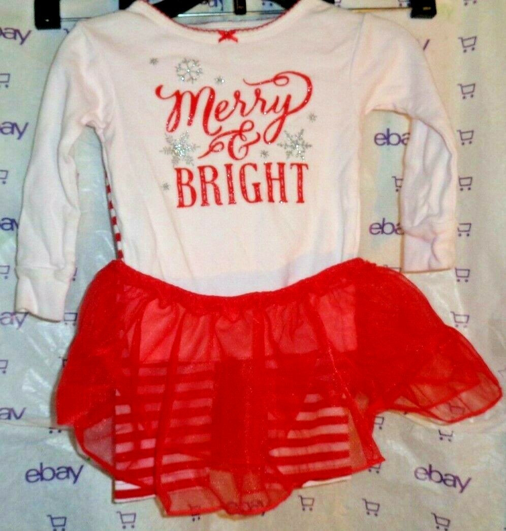 Holiday Carter’s 4 PIECE 18M Baby top & 2 pants with net skirt