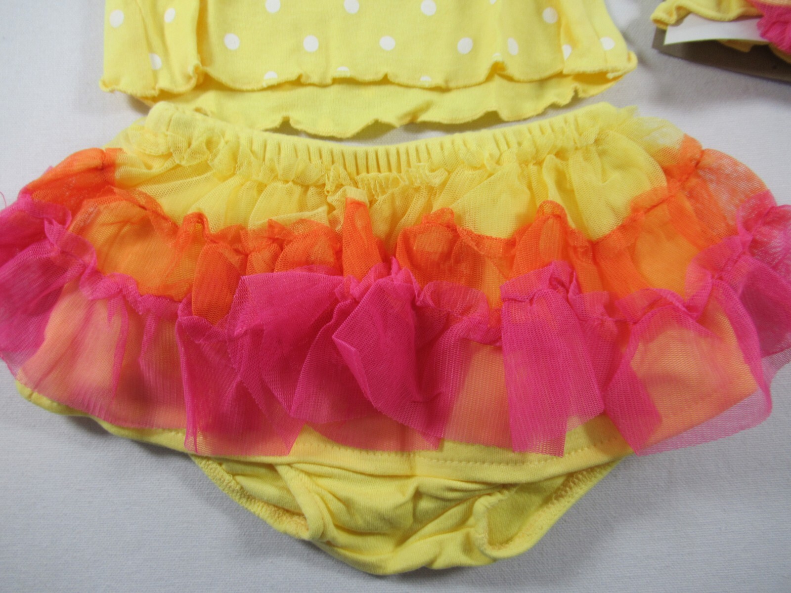 NEW Nannette Baby 3-Piece Outfit Girl 3-6 Months Short Sleeve Tulle Frilly