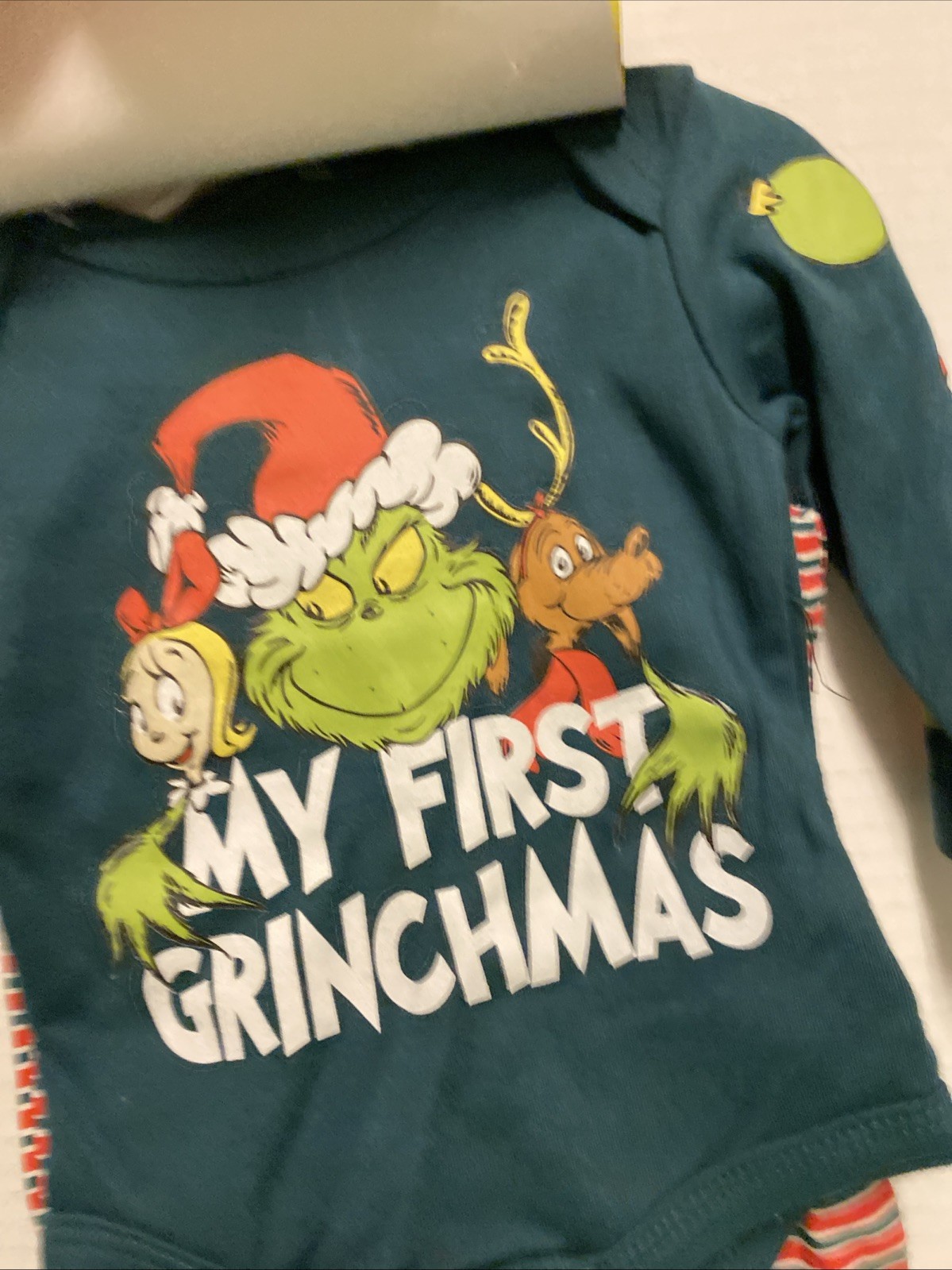 The Grinch my first (grinch) Christmas outfit three-piece 3 Months New With Tags