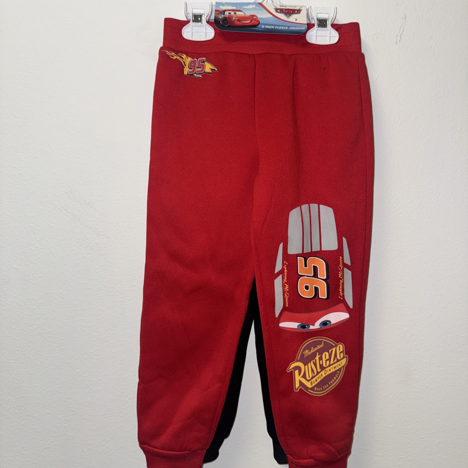 Disney Lightning McQueen Kids Cars Sweat pants joggers set of two size 2T new