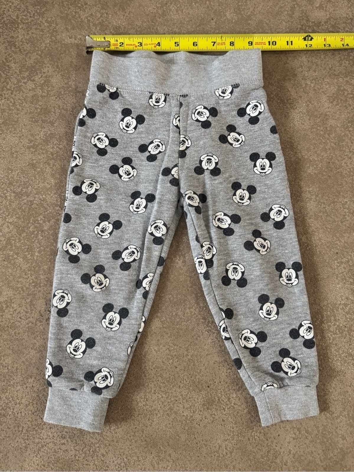 Disney Mickey Mouse Toddler 2T Jogger Set Sweatshirt Pants Outfit Red Gray