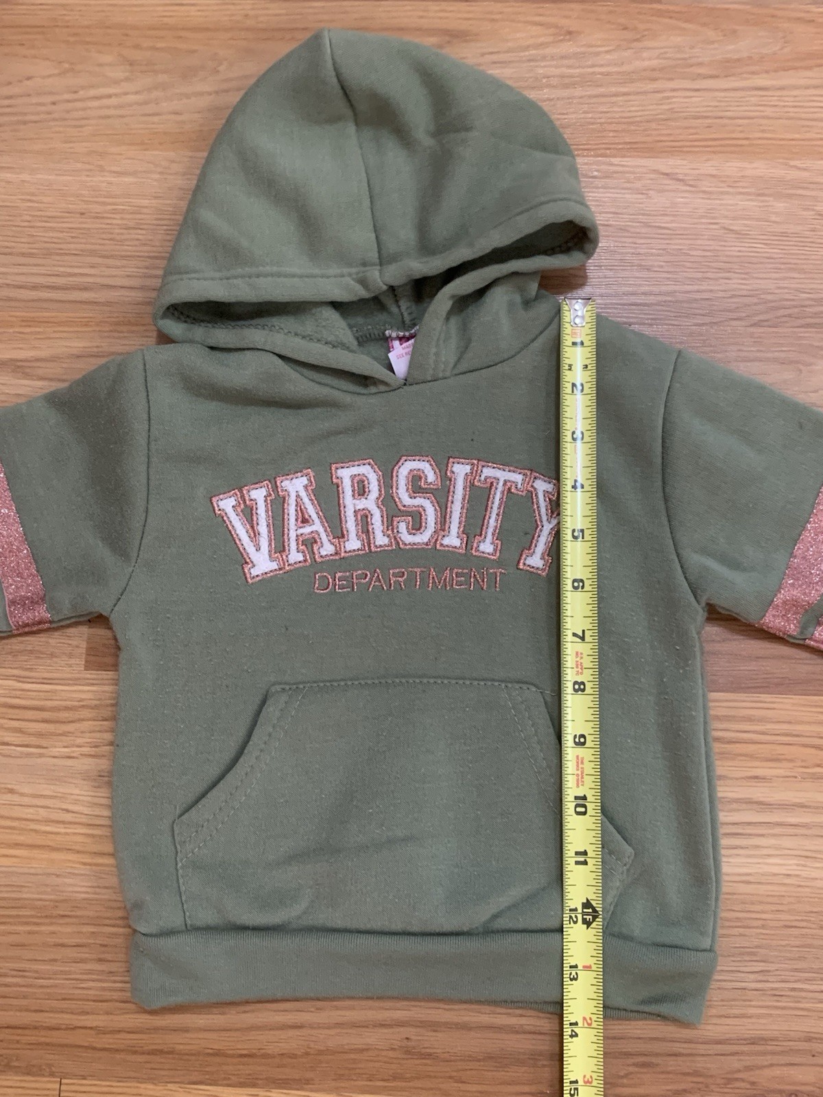 Girls’ 3T – Real Love Varsity Hoodie & Jogger Sweatpants (2pc Set) Green