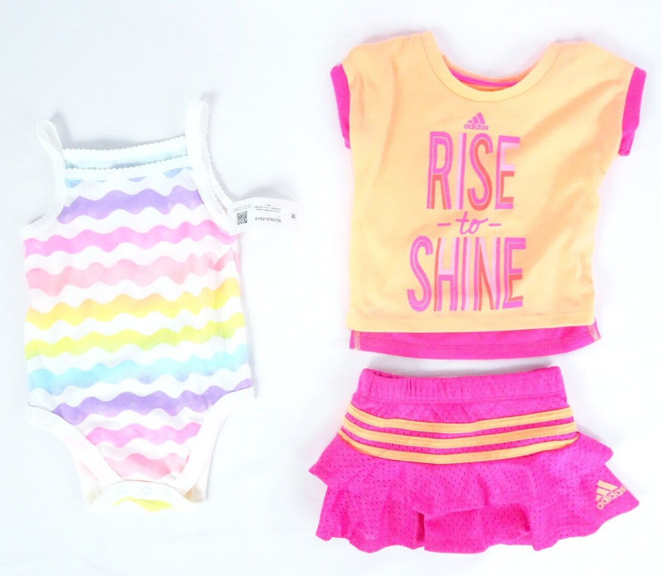 Baby Girl Adidas Garanimals 3 Piece Skort T-Shirt 1 Piece Set Size 6 Months