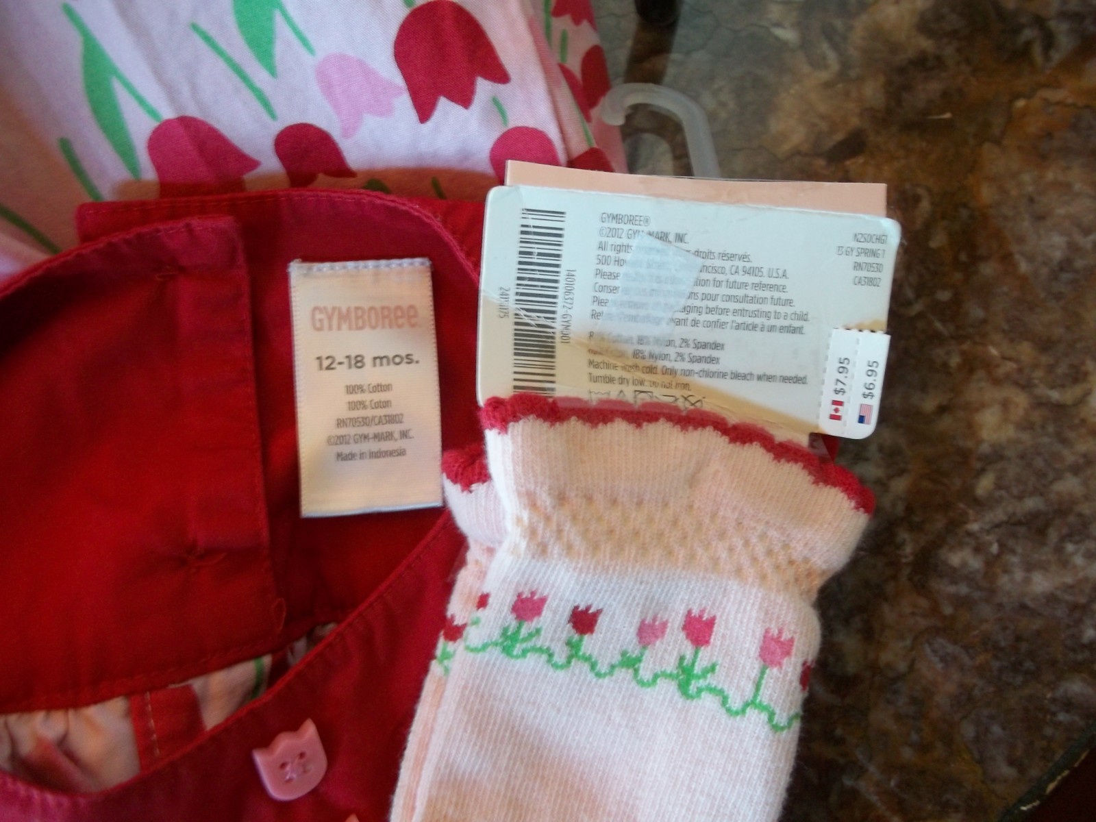 Gymboree 2013 Too Cute Tulip 12-18 dress NWT socks 18-24