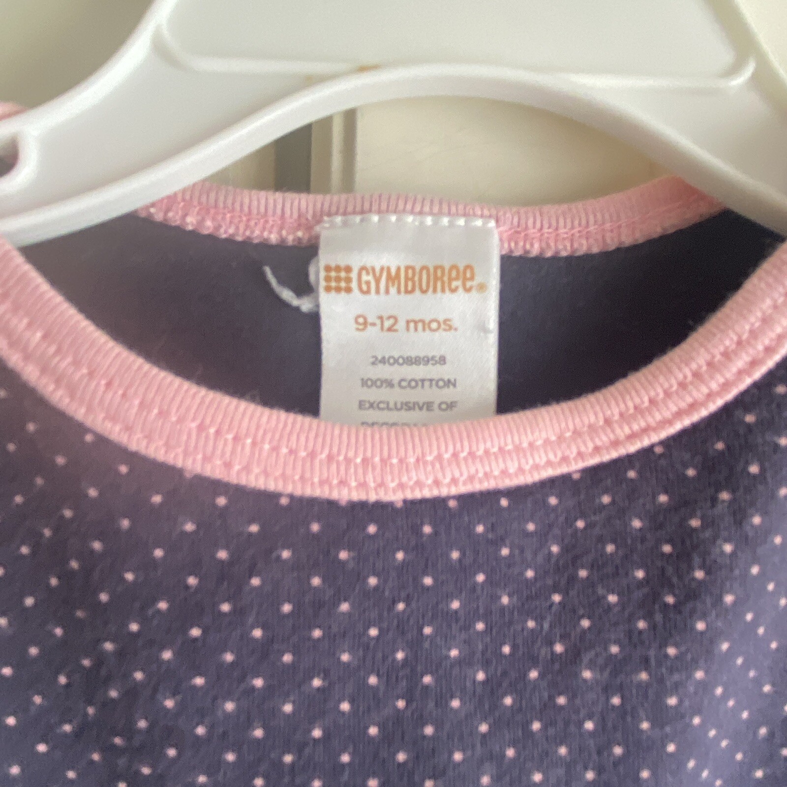 Gymboree Baby Girl Blue Polka Dot Romper Size 9-12 Month