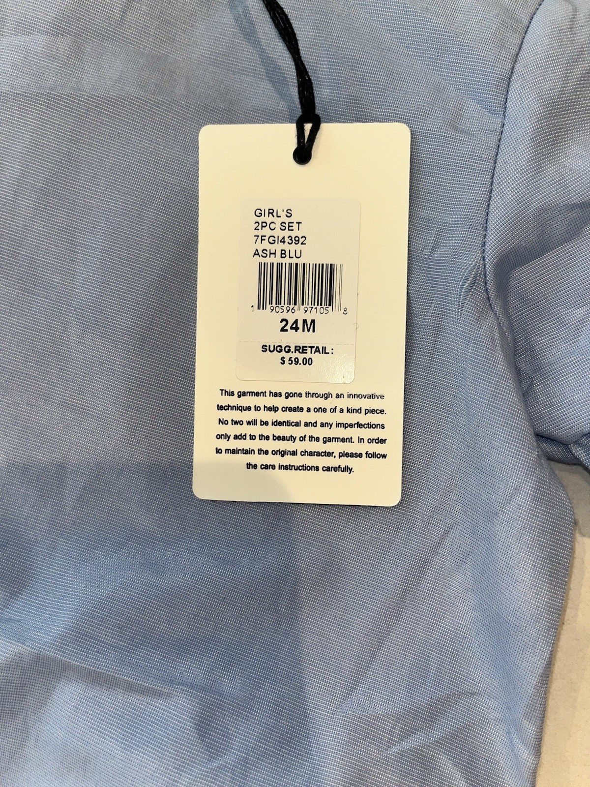 NWT 7 For All Mankind Toddler Girls Outfit Set Size 24M MSRP $59.00