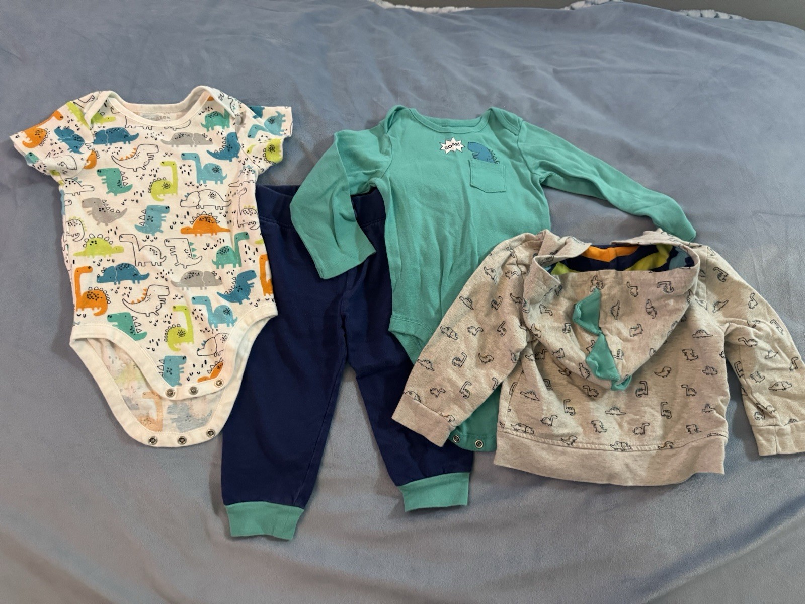 Bundles Baby Place Four Piece Dino Set 18 Month Hoodie Pants Bodysuits