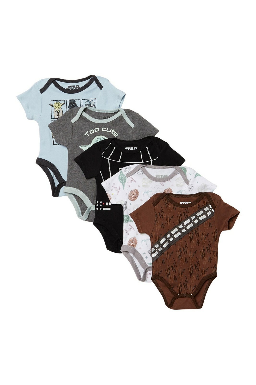 Star Wars Baby Bodysuits Set of 5 – Happy Threads 0-3M One Piece Infant