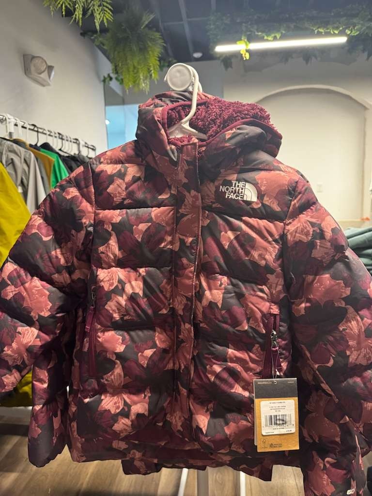 THE NORTH FACE Girl’ North Down Fleece Lined Parka, Boysenberry Floret Print XLL