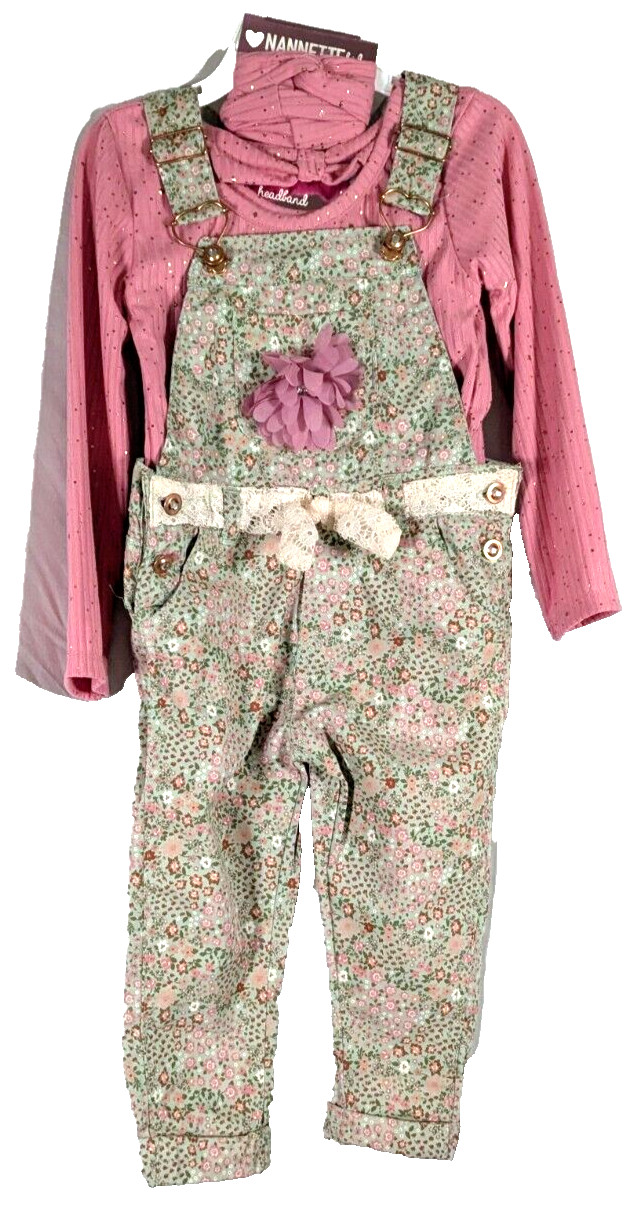 Nannette Kids 3 piece girls jumper set 3T multicolor NWT