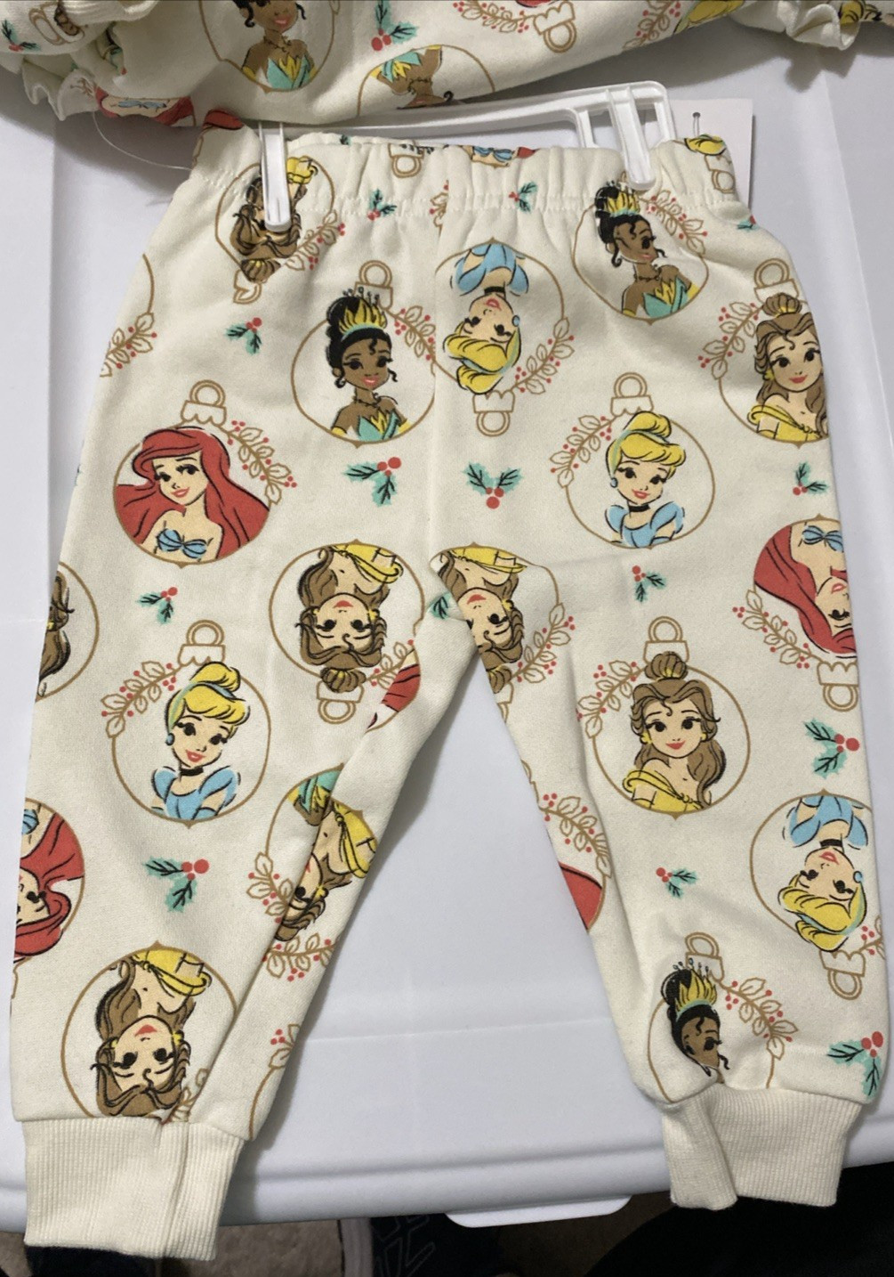 Disney Baby 2 PCS Pant Set Princesses Belle Tiana Ariel Cinderella 6-9 M Soft