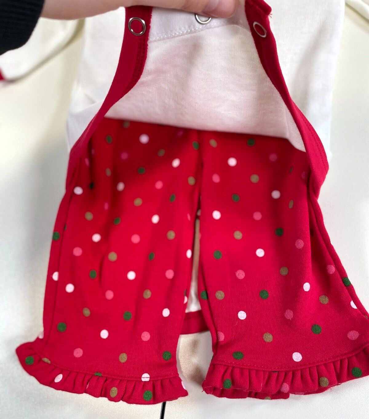 NWT Carter’s 2 Piece Set 3 Months Santa Christmas Holiday White Red Green