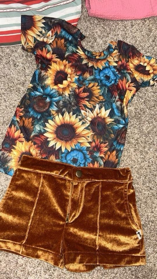 Girls Handmade 2pc Set Top & Shorts