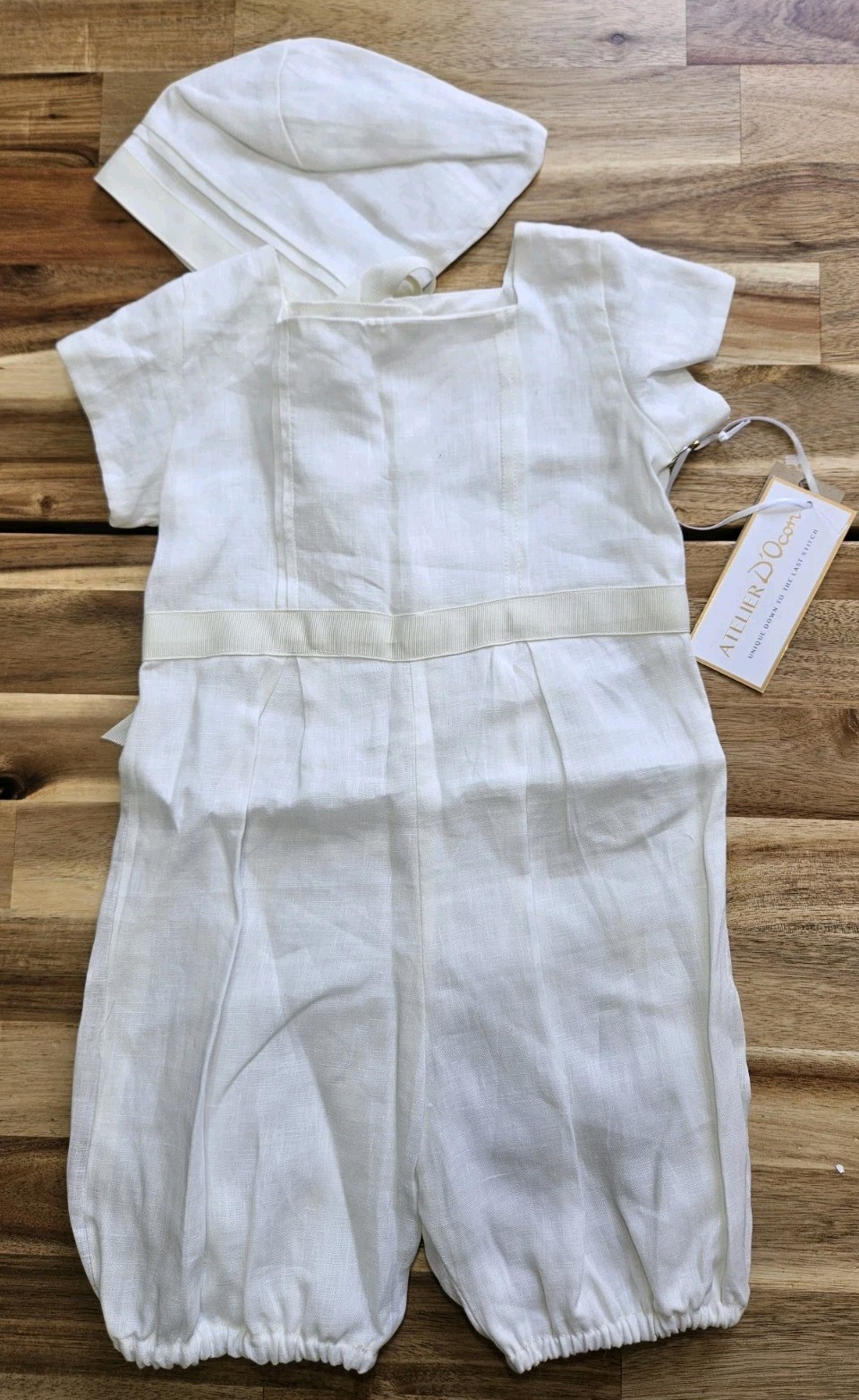 Baby Boy Christening Outfit And Bonnet Beige Blessing Baptism Spanish Design