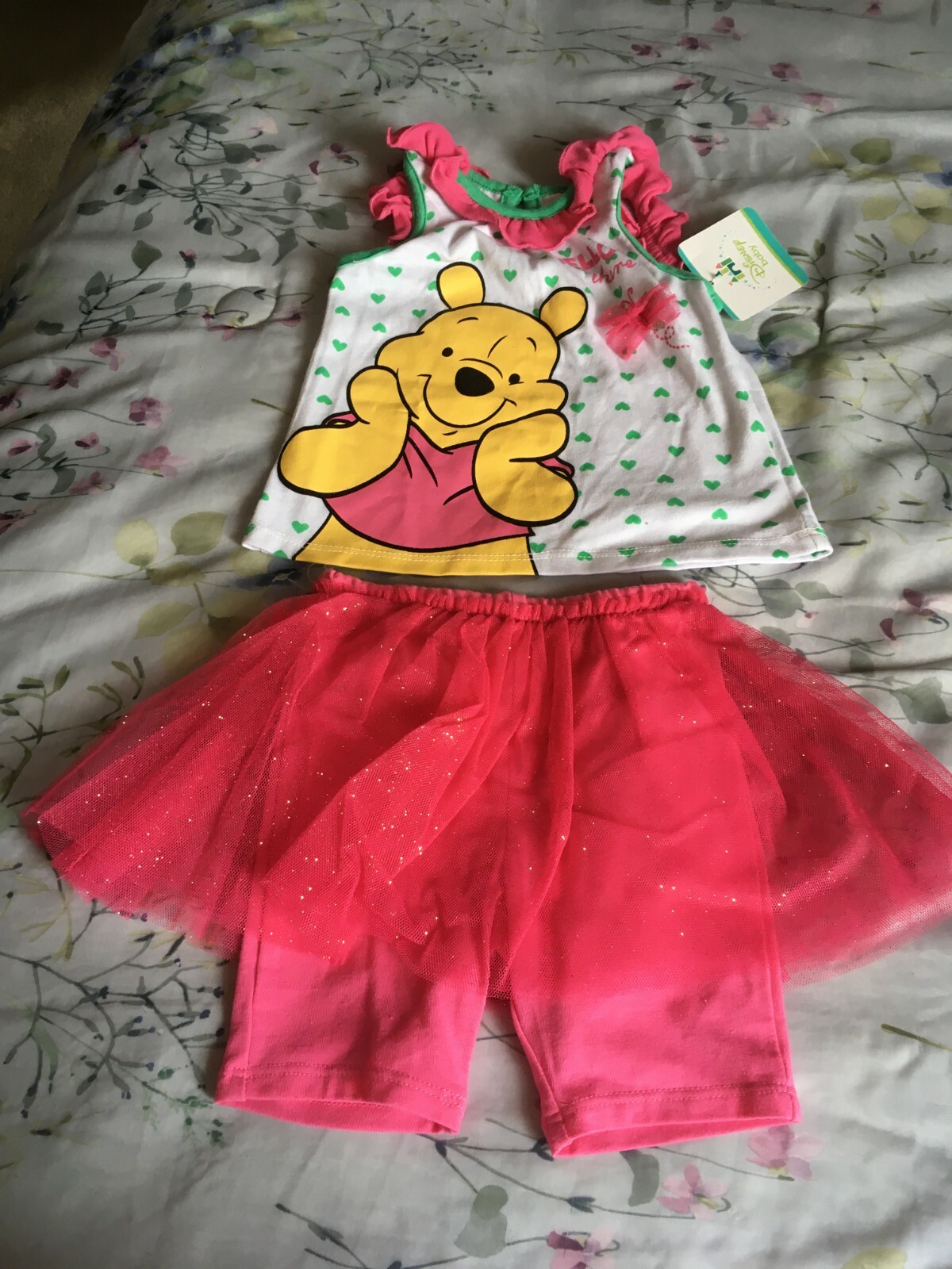 NWT Disney shorts top set Winnie Pooh tutu style 24 mos