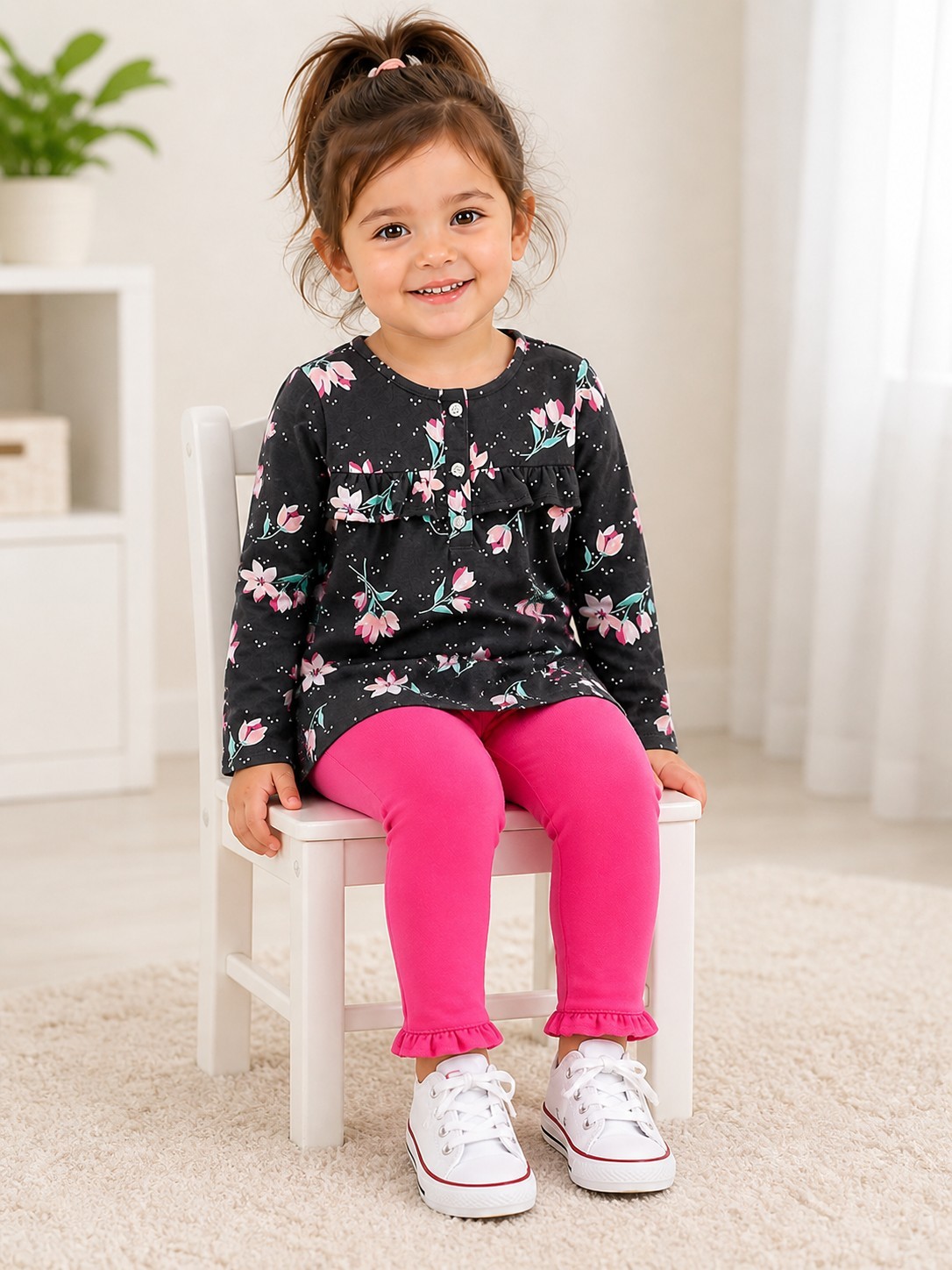 Carter’s Toddler Girls’ 2-Piece Floral Top & Legging Set 3T
