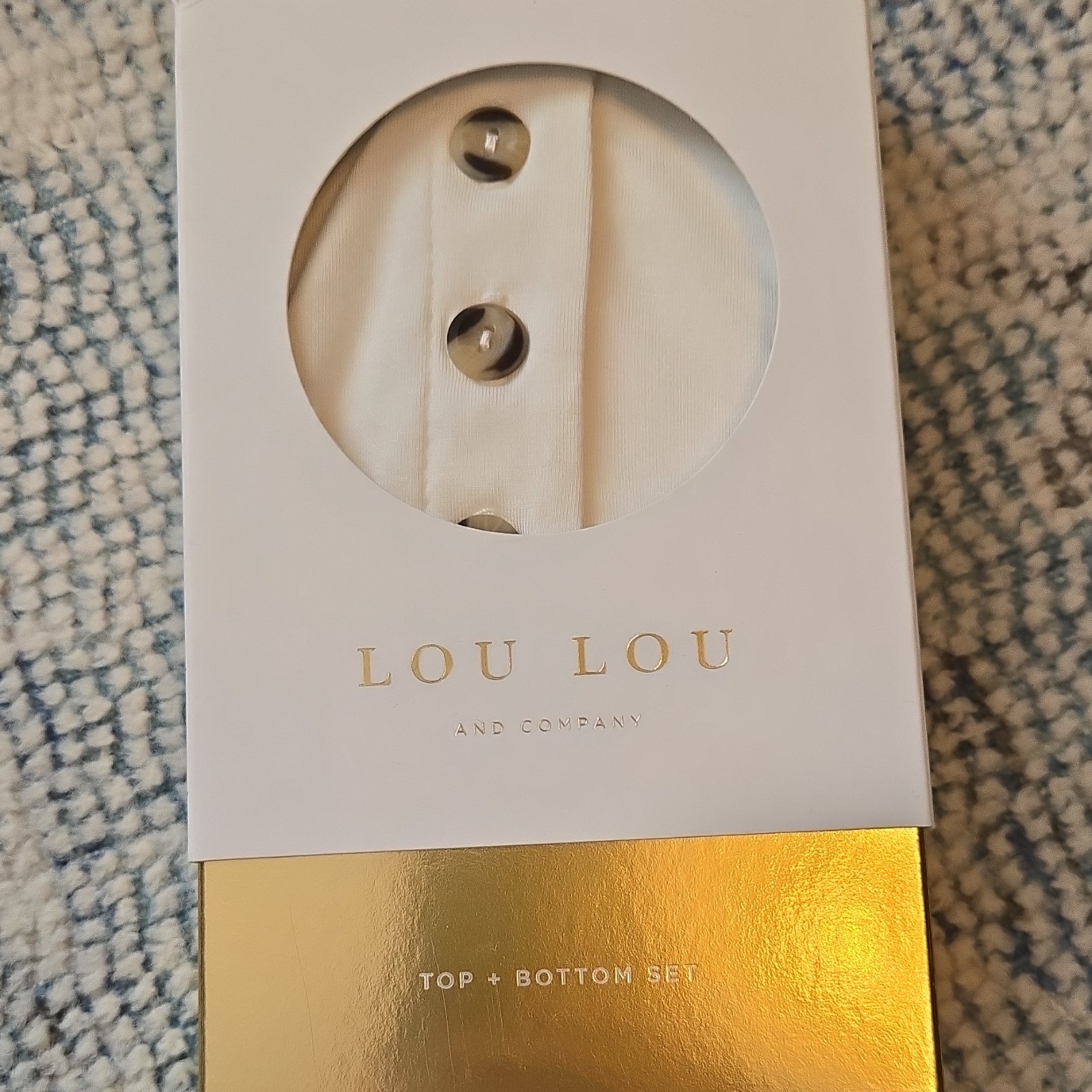 Lou Lou and Company 3 mo White Top + Bottom Set, Unisex Baby & Toddler Outfit
