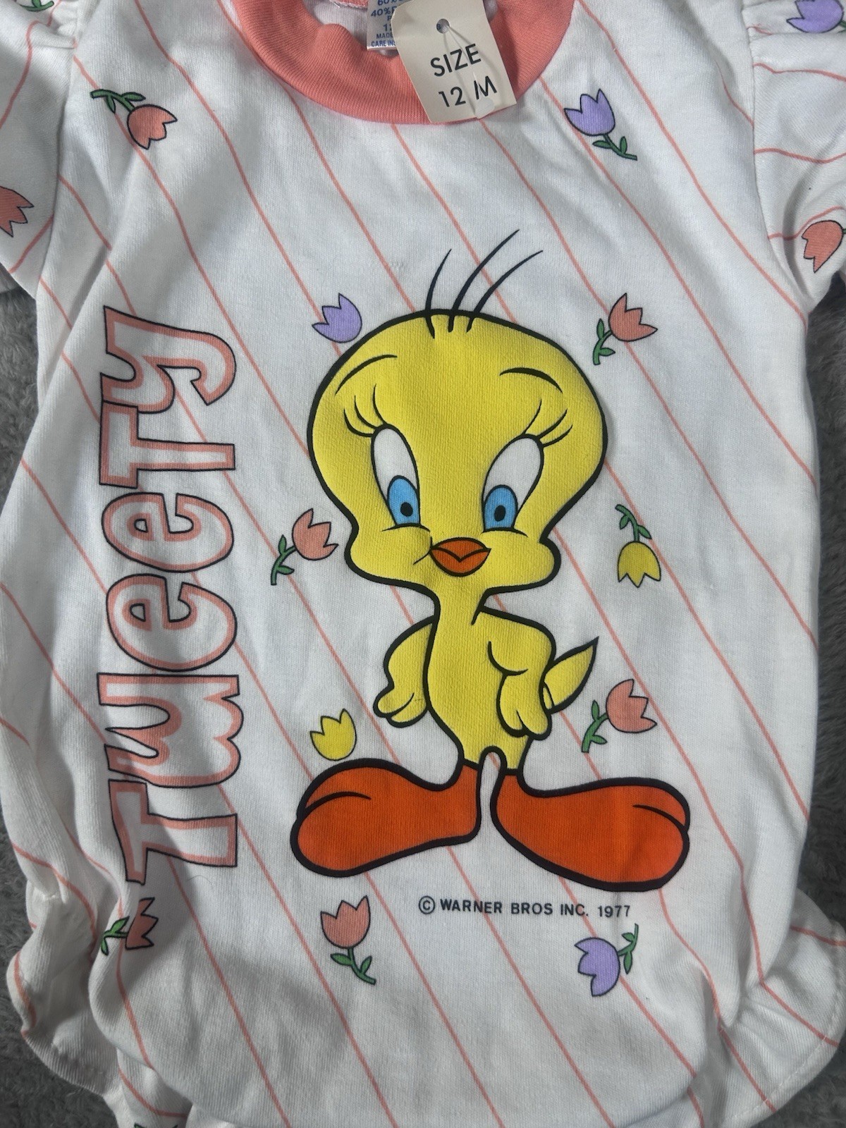 Vintage 1977 TWEETY BIRD Baby Bodysuit 12 Months Deadstock NWT