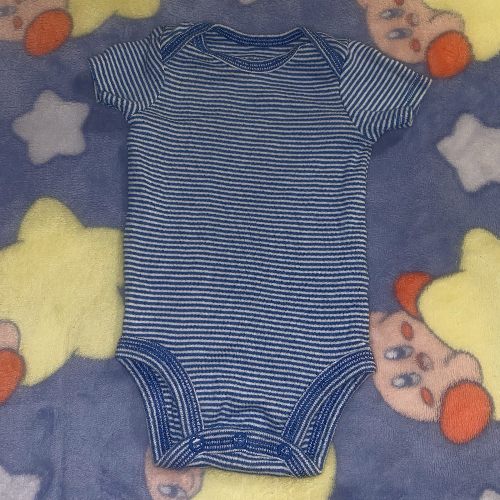 New Born Infant Baby Boy Outfit NB Striped Stripes Bodysuit One Piece Carters