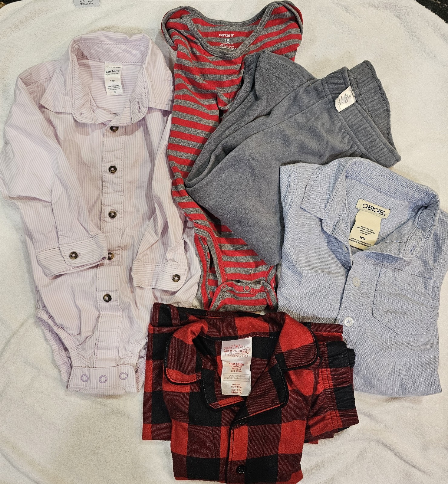 Lot Of 6 Piece Boys Clothes Carters Wondershop Cherokee 18 Months
