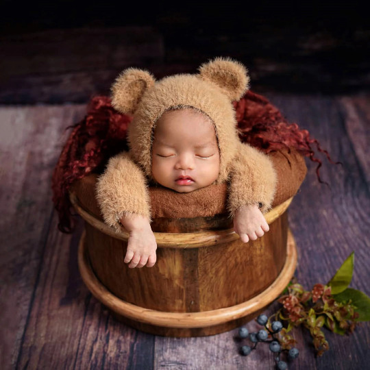 Newborn Teddy Bear Photography Outfit Boy Girl Infant Photo Prop Costume Baby
