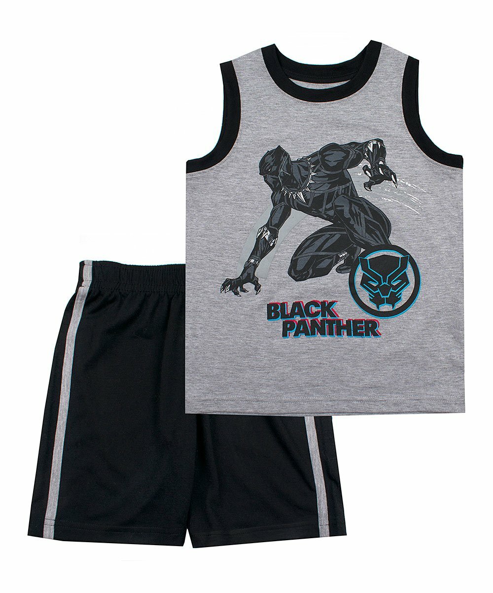Marvel ☆ Toddler Boys’ Black Panther Tank Top & Shorts Set ☆ Avengers Universe