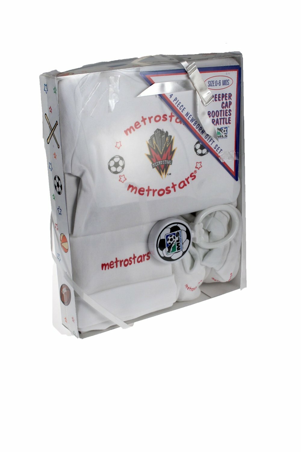 MLS Soccer Newborn Baby New York/New Jersey Metrostars Vintage Boxed Gift Set