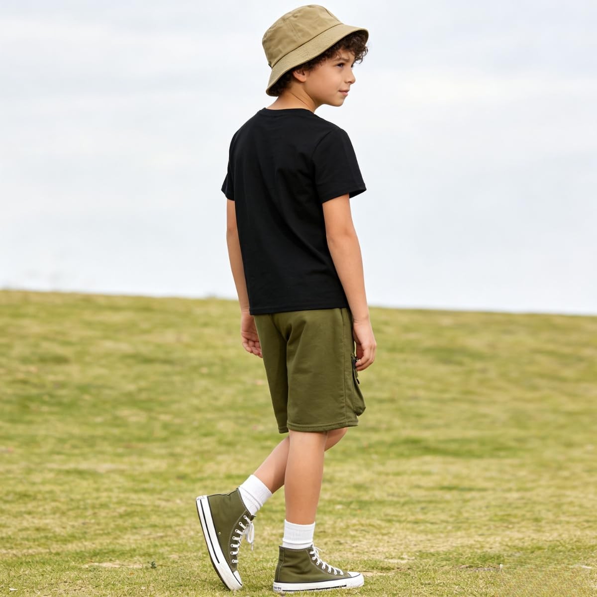Azmxynol Tween Boys Clothes Kids Summer Short Sleeve Shirt Top Shorts 2 Pieces