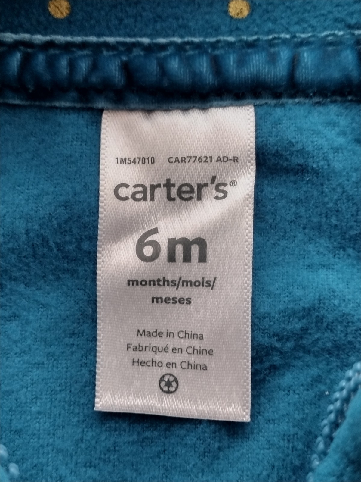 Assorted Brand Carter’s 3-Pack Toddler Top + Leggings + One Piece Bodysuit 6m