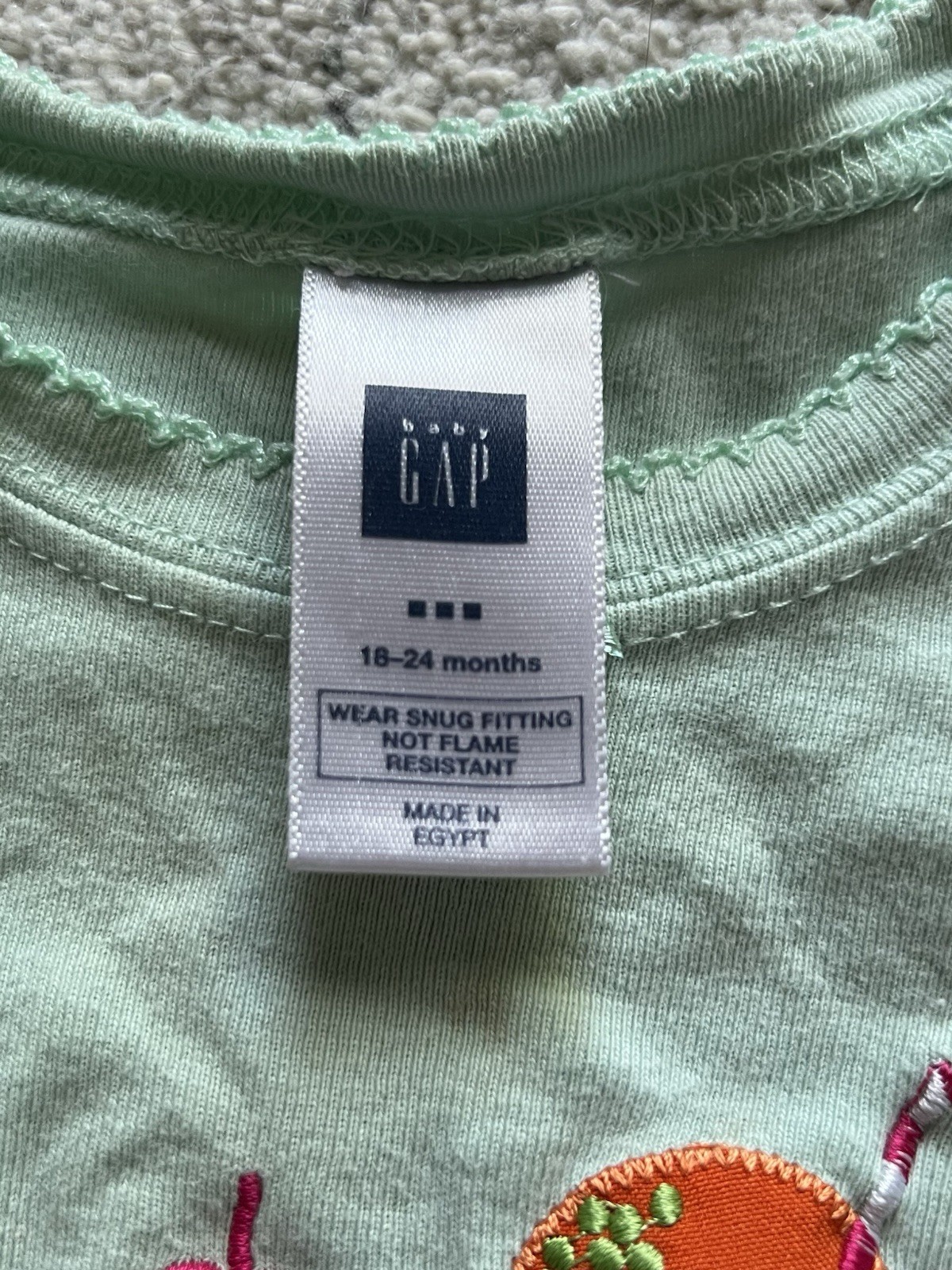 Used BabyGap Matching set of 2 Teal Ice Cream Pajamas For 6-18 Months