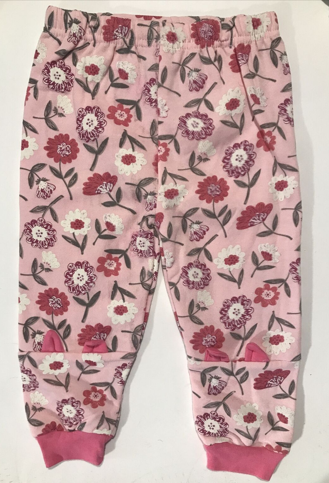 DDG Darlings Fleece Pink Ruffed Top & Floral Leggings Set-Girls Size 24m NEW