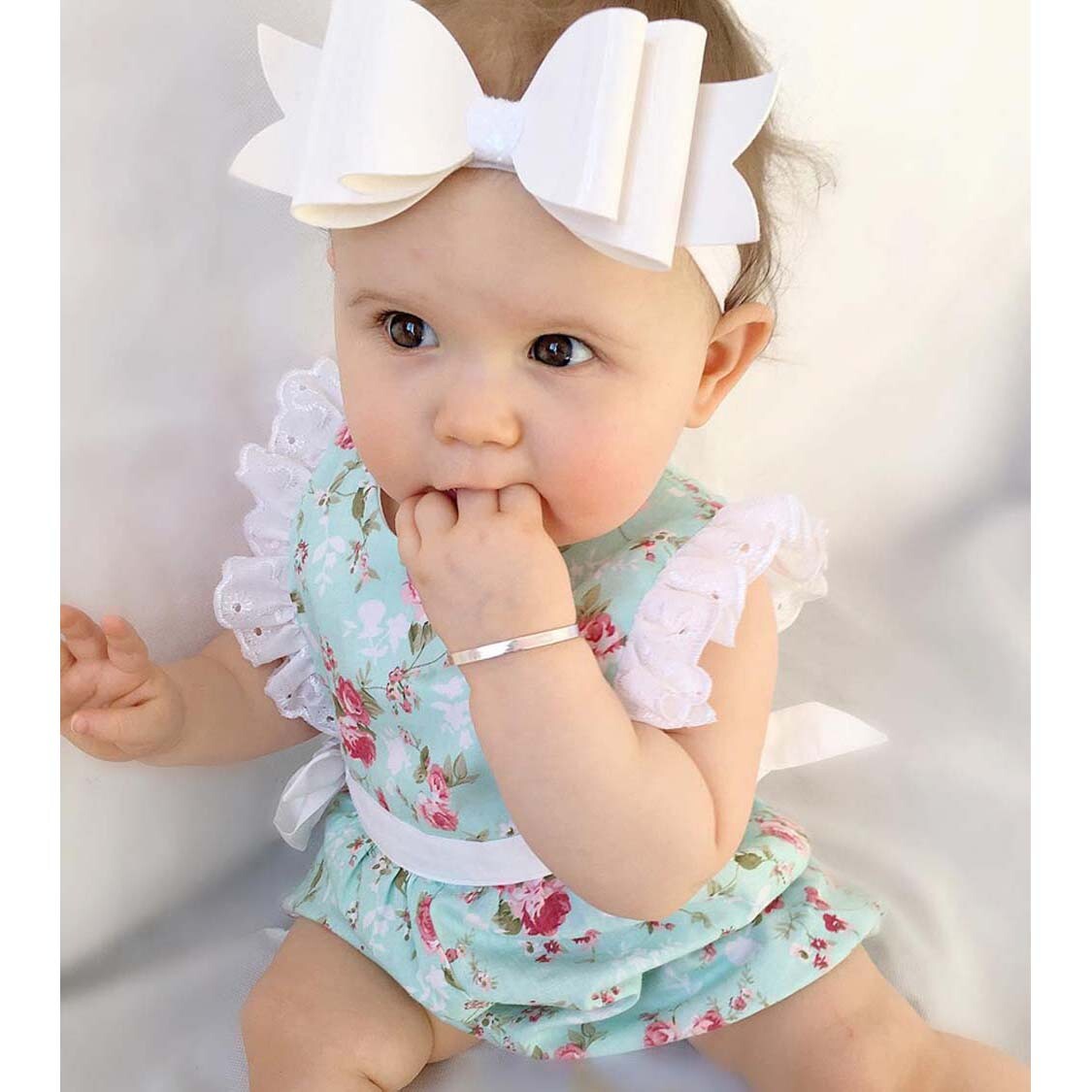 Newborn Baby Girl Ruffle Sleeveless Lace Vest Tops Outfit Set Summer Clothes