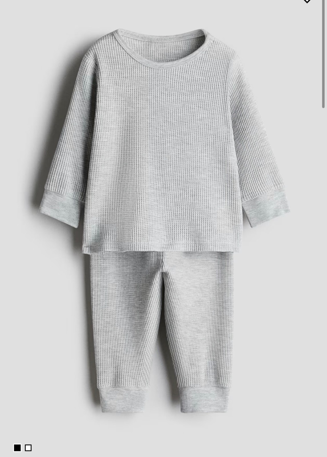 H&M waffle textured shirt and bottom set – size 3 months