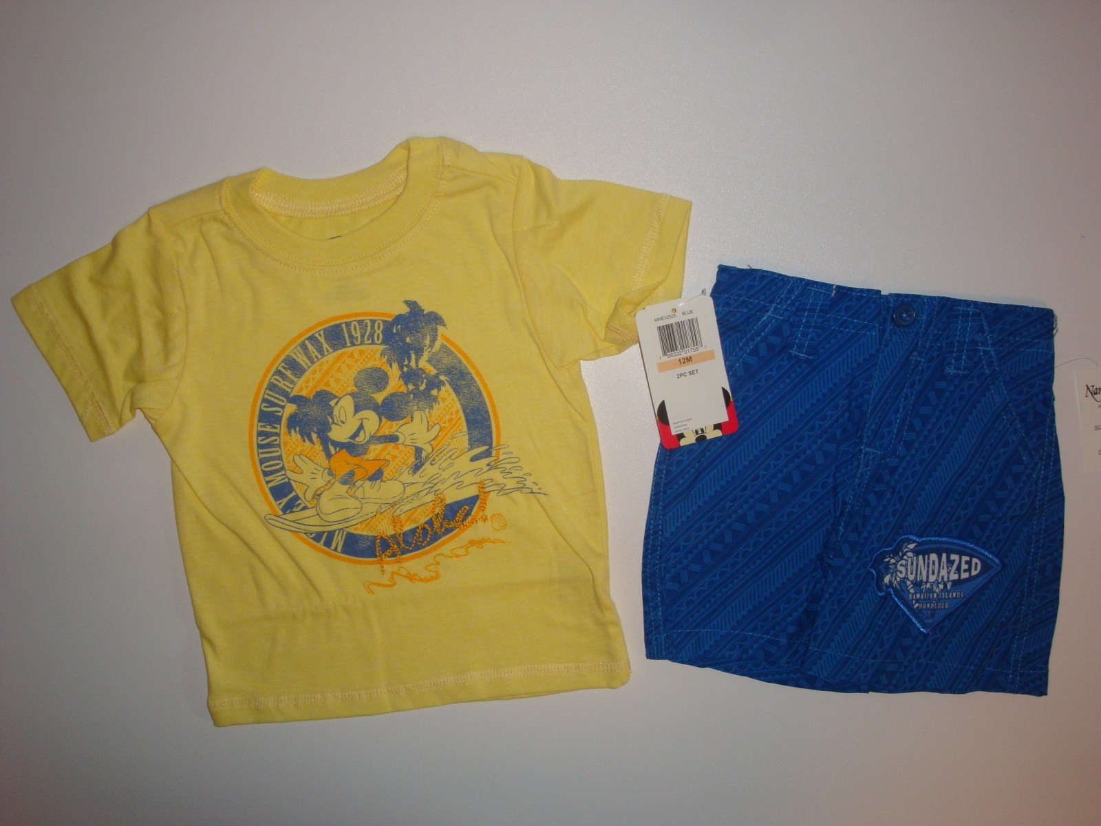 Nannette Disney Mickey Mouse Shirt & Shorts Set ~ 18 Months. ~ NWT
