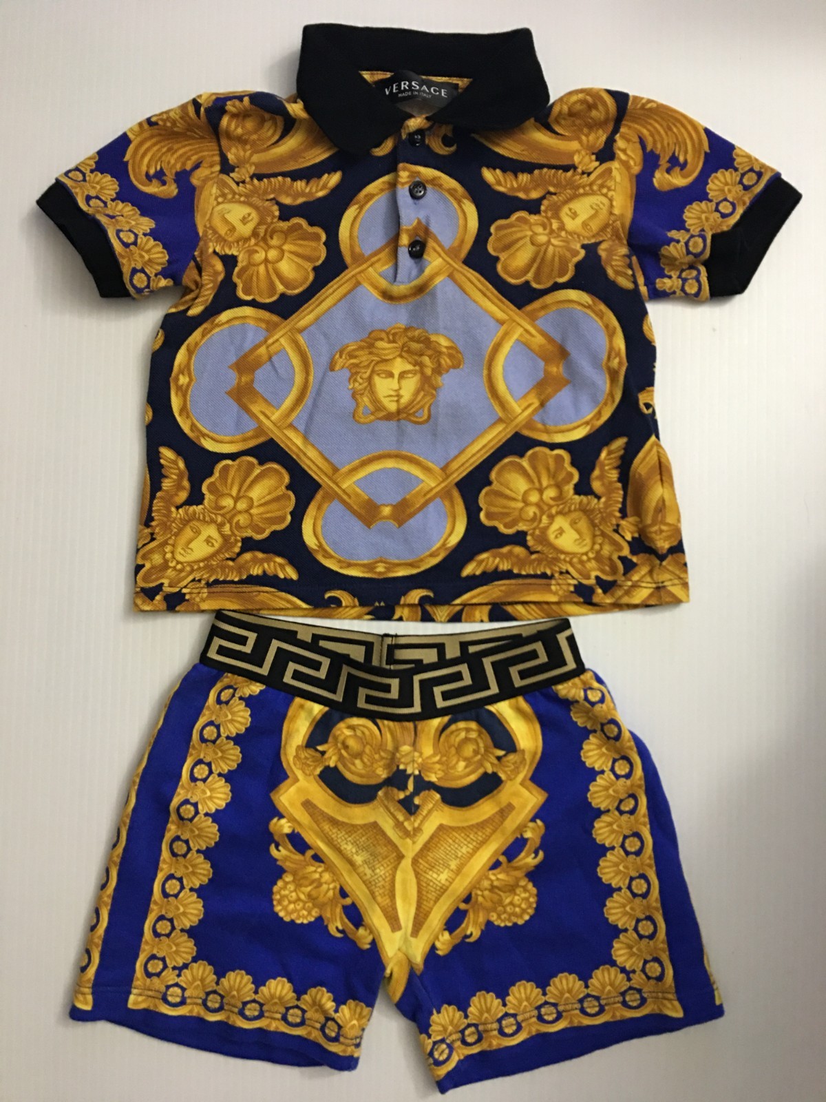 TODDLER Versace Heritage Shirt and Shorts Set Size 18/24 Months