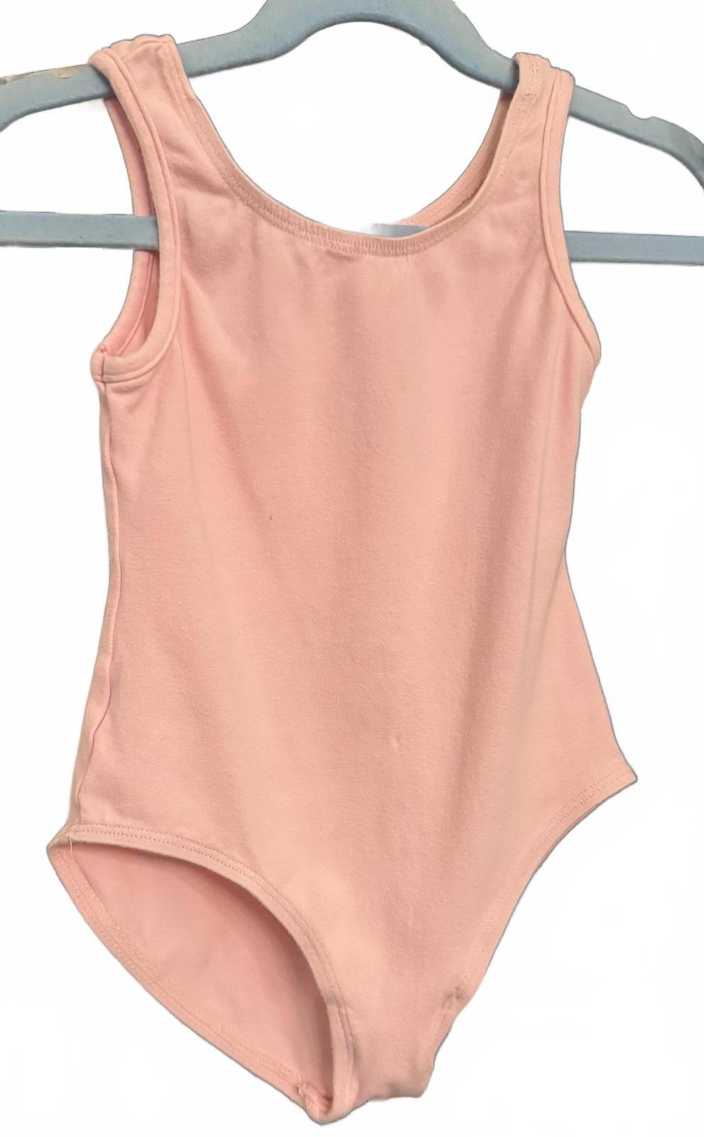 Girls’ Pink Sleeveless Bodysuit / Leotard 3-4T