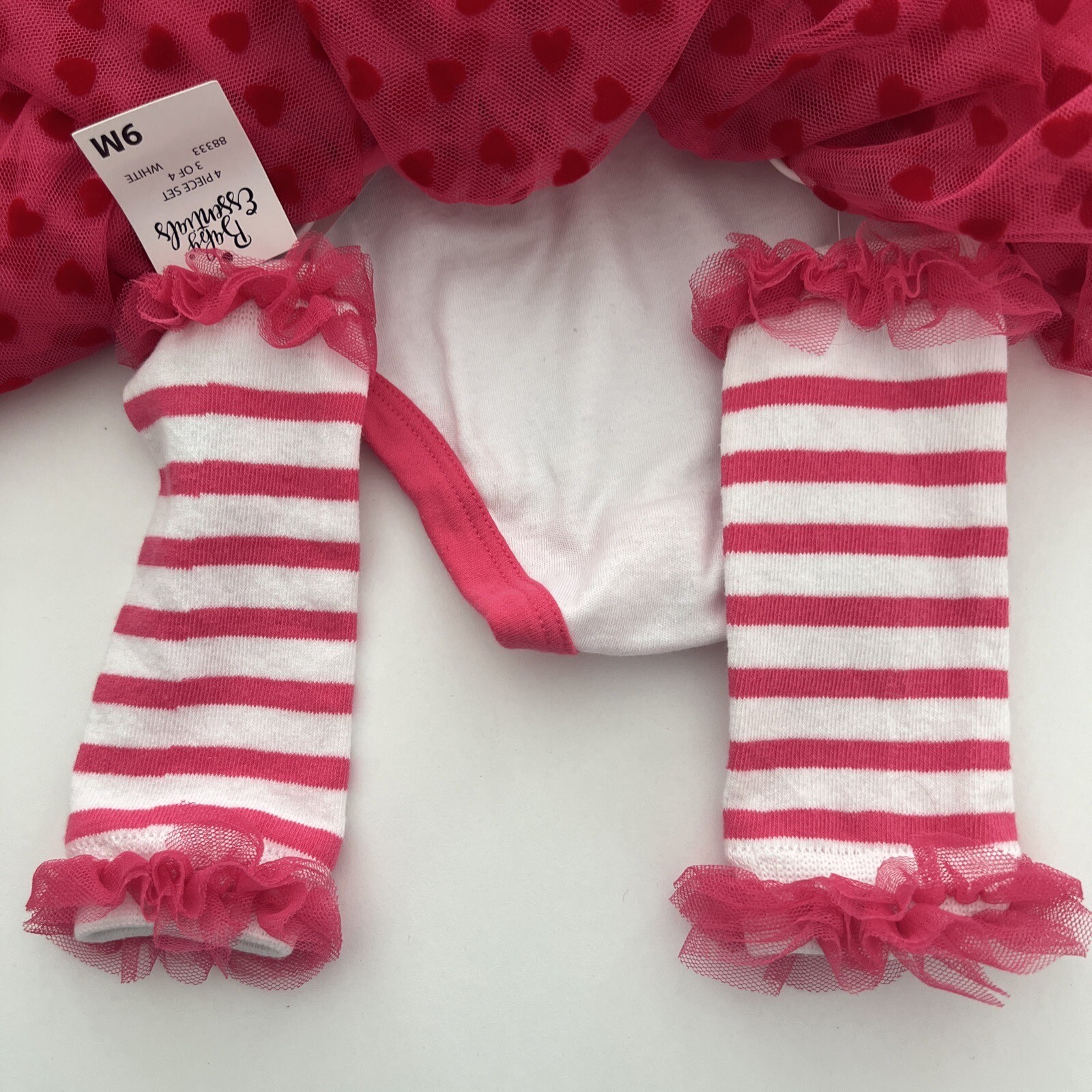 Baby Girls “Love” 5 Pc VALENTINES Outfit Sz 9 mo Tutu Leggings & Hair Bow! NWT
