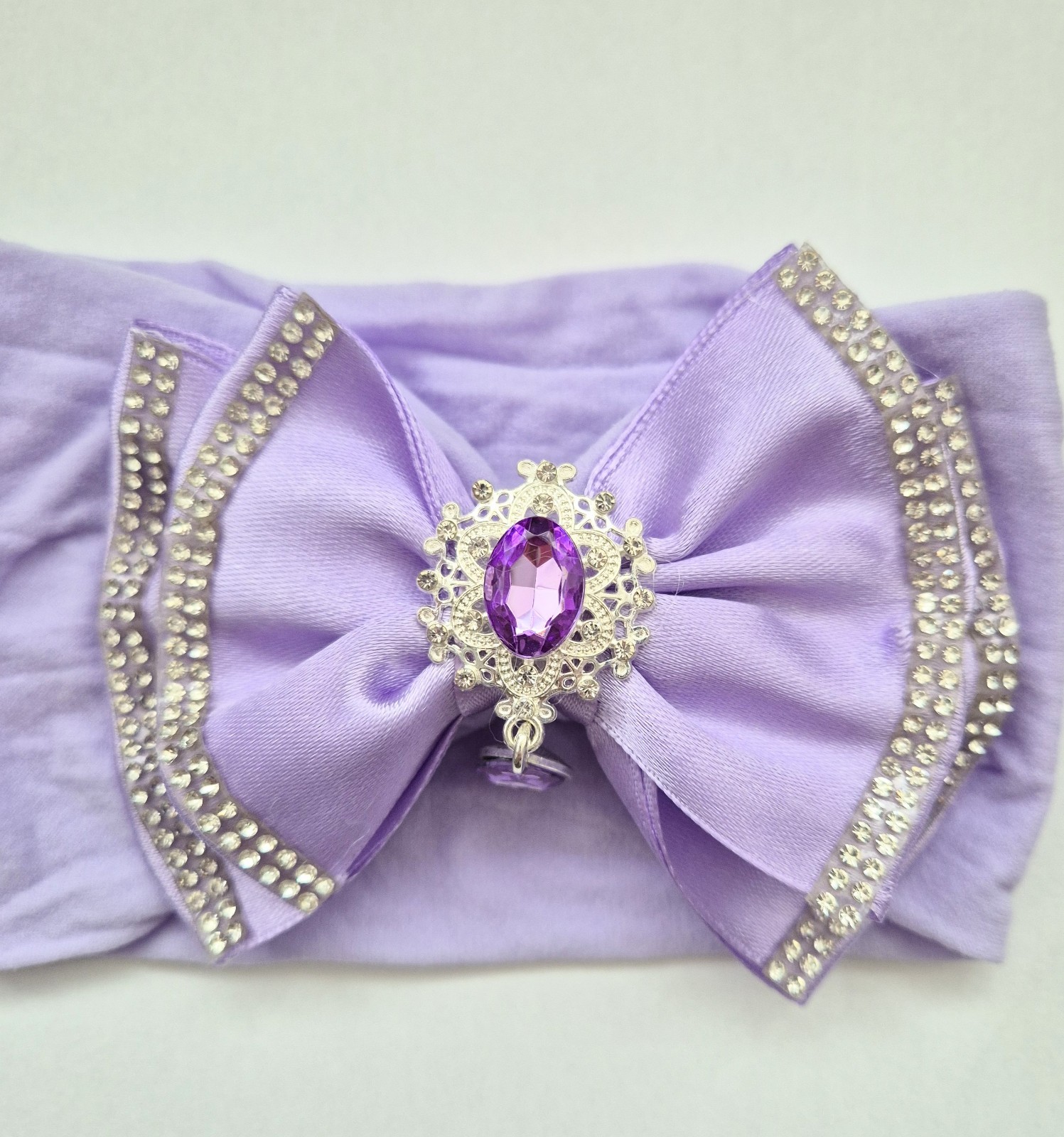 Romany Baby/Toddler Lilac headband 0-24 Months Lilac Gem