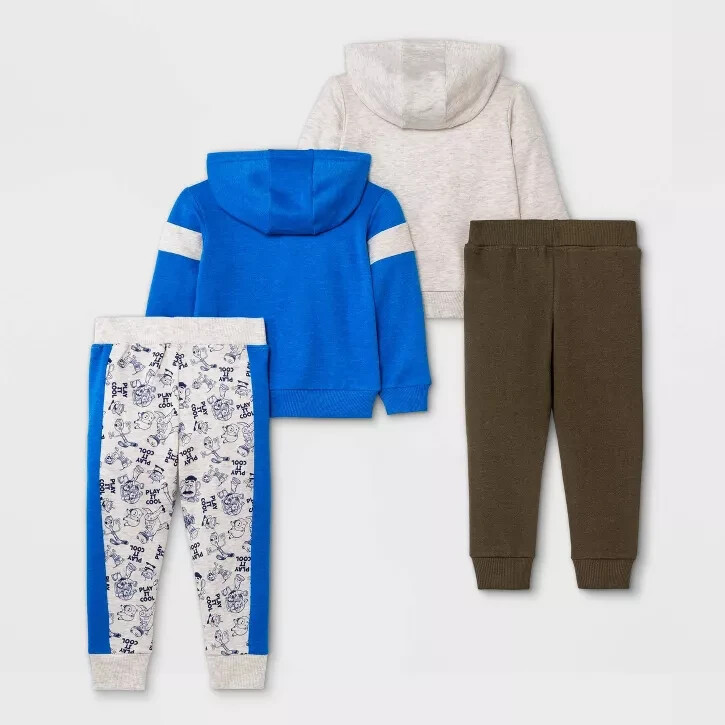 Disney Toy Story Toddler Boys 4pc Fleece Top and Jogger Set 4T