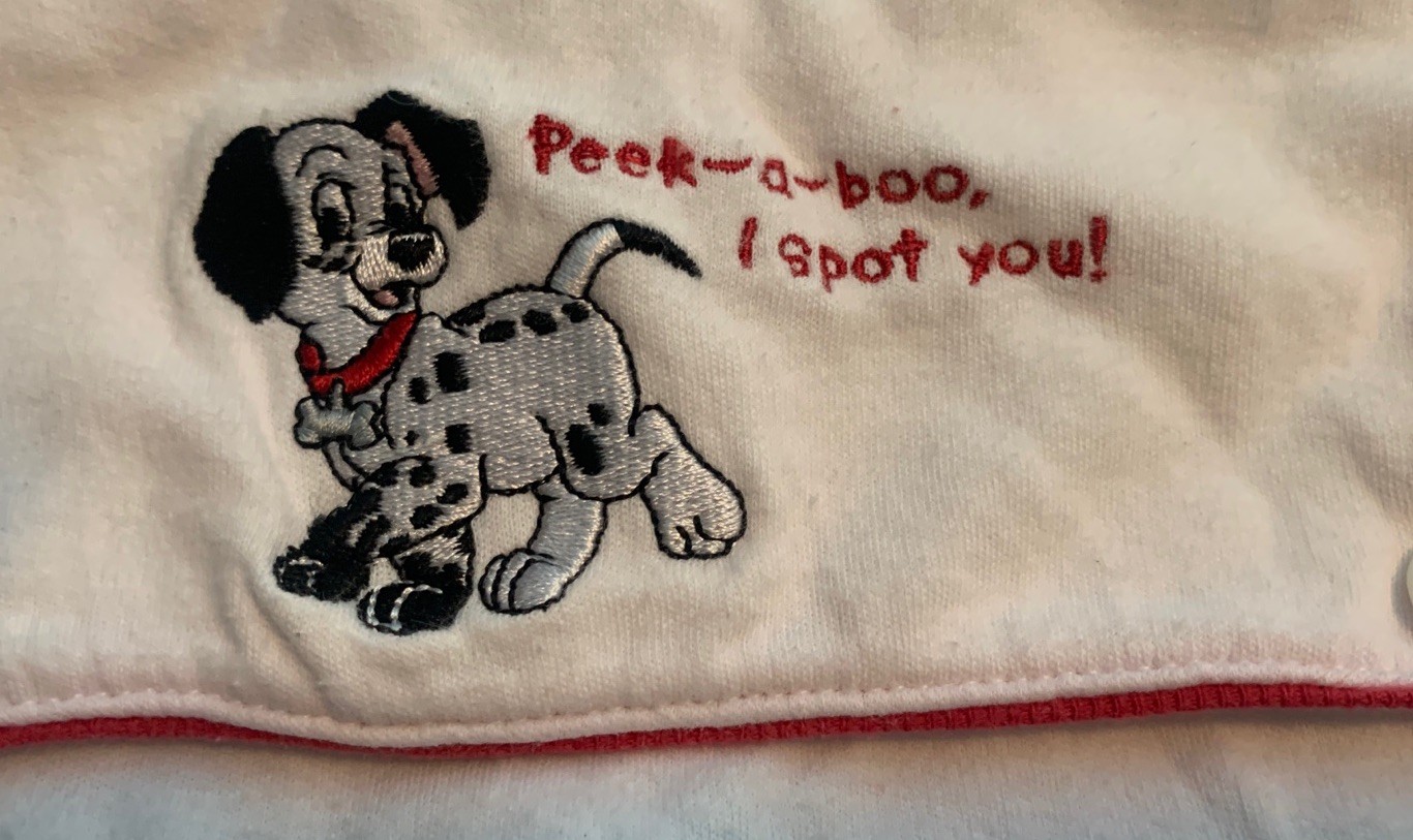 Vintage 2001 Disney Embroidered Dalmatians 1 piece baby outfit size 9 months